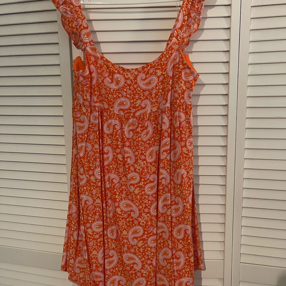 Orange/Pink Paisley Women's Dress